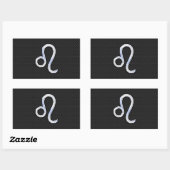 Sticker Rectangulaire Chrome Comme Leo Zodiac Connexion peau de serpent (Feuille)