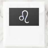 Sticker Rectangulaire Chrome Comme Leo Zodiac Connexion peau de serpent (Sac)