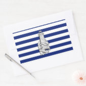 Sticker Rectangulaire Chrome comme phare sur les rayures nautiques (Enveloppe)