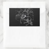 Sticker Rectangulaire Chrome Comme Sagittarius Signe Zodiaque Hevelius D (Sac)