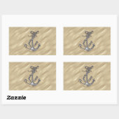 Sticker Rectangulaire Chrome Like Rope Anchor (Feuille)