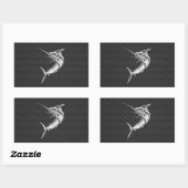 Sticker Rectangulaire Chromes Style Marlin on Carbon (Feuille)