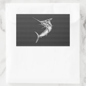 Sticker Rectangulaire Chromes Style Marlin on Carbon (Sac)