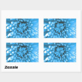 Sticker Rectangulaire Chrysanthème bleu (Feuille)