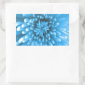 Sticker Rectangulaire Chrysanthème bleu (Sac)