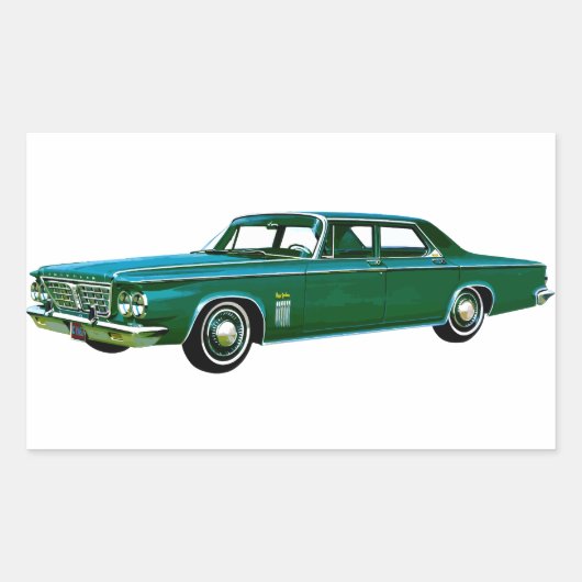 Sticker Rectangulaire Chrysler New Yorker 1963 (Devant)