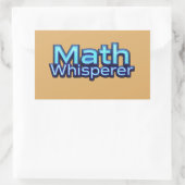 Sticker Rectangulaire Chuchoteur de Maths (Sac)
