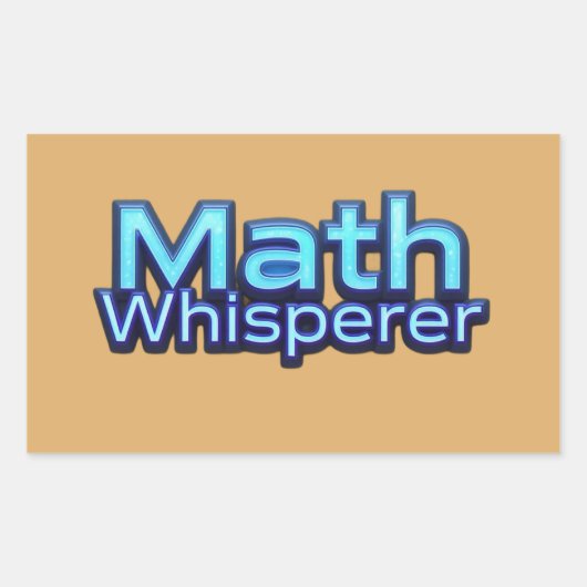 Sticker Rectangulaire Chuchoteur de Maths (Devant)