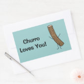 Sticker Rectangulaire Churro T'Aime ! (Enveloppe)