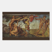 Sticker Rectangulaire Chute et Expulsion de Michel-Ange, Jardin d'Eden (Devant)