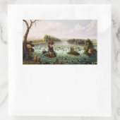 Sticker Rectangulaire Chutes de Saint Anthony par Henry Lewis (Sac)
