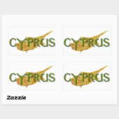 Sticker Rectangulaire Chypre (Feuille)