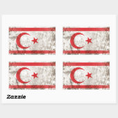 Sticker Rectangulaire Chypre du Nord (Feuille)