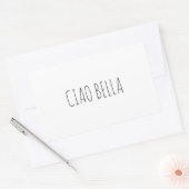 Sticker Rectangulaire Ciao bella | Salut belle (Enveloppe)