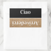 Sticker Rectangulaire Ciao - salutations en italien (Sac)
