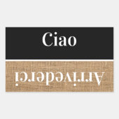 Sticker Rectangulaire Ciao - salutations en italien (Devant)