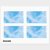 Sticker Rectangulaire Ciel bleu Nature Nuages blancs Modèle blanc (Feuille)