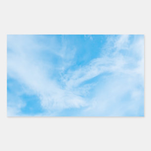 Sticker Rectangulaire Ciel bleu Nature Nuages blancs Modèle blanc