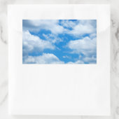 Sticker Rectangulaire Ciel bleu nuages blancs Ciel céleste Arrière - pla (Sac)