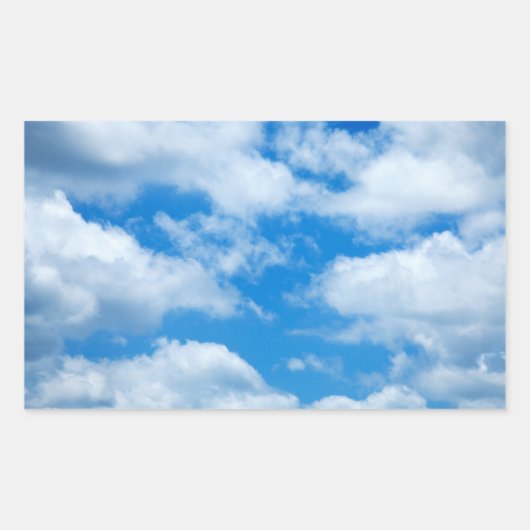 Sticker Rectangulaire Ciel bleu nuages blancs Ciel céleste Arrière - pla (Devant)