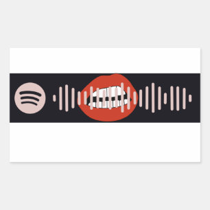 Sticker Rectangulaire Ciel de minuit par Miley Cyrus Spotify Code
