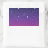 Sticker Rectangulaire Ciel nocturne étoilé violet foncé (Sac)