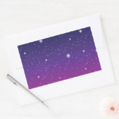 Sticker Rectangulaire Ciel nocturne étoilé violet foncé (Enveloppe)