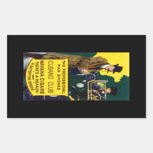 Sticker Rectangulaire Cigares Club Cubano vintages