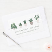 Sticker Rectangulaire Cinq Plantes (Enveloppe)
