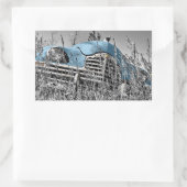 Sticker Rectangulaire Cinquante ans rétro Abandon de l'automobile antiqu (Sac)