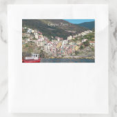 Sticker Rectangulaire Cinque Terre Italie (Sac)