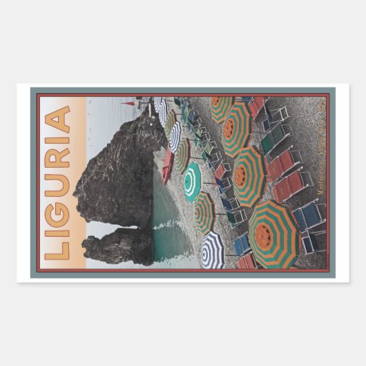 Sticker Rectangulaire Cinque Terre - Ligurie (Devant)