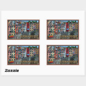 Sticker Rectangulaire Cinque Terre - Maisons Riomaggiore (Feuille)