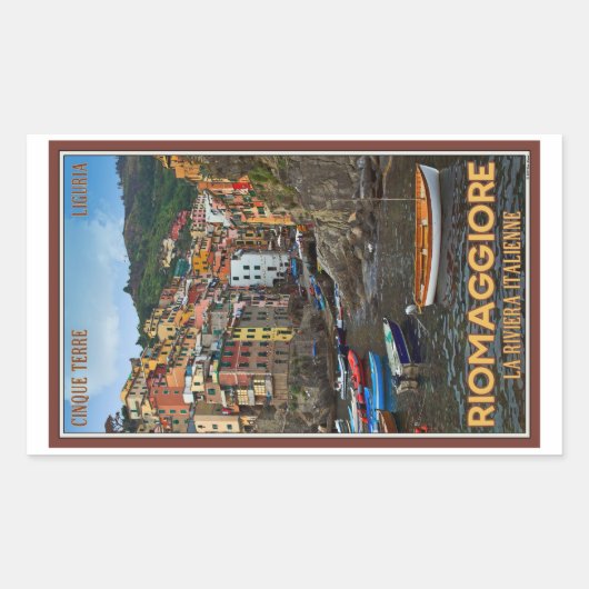 Sticker Rectangulaire Cinque Terre - Riomaggiore (Devant)