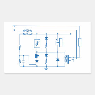 Sticker Rectangulaire circuit électrique vintage