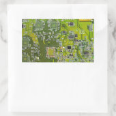 Sticker Rectangulaire Circuit imprimé circuit imprimé circuit vert circu (Sac)