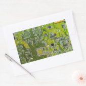 Sticker Rectangulaire Circuit imprimé circuit imprimé circuit vert circu (Enveloppe)