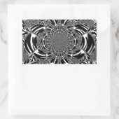 Sticker Rectangulaire Circulaire Zebra Kaleidoscope Art (Sac)