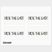 Sticker Rectangulaire Circuler vers l'Est (Feuille)