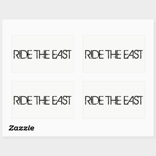 Sticker Rectangulaire Circuler vers l'Est (Feuille)