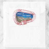Sticker Rectangulaire Cirque Des Tours Escalade Carabiner (Sac)