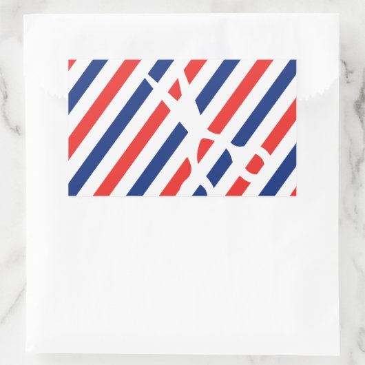 Sticker Rectangulaire Ciseaux en barbier (Sac)