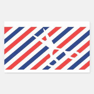 Sticker Rectangulaire Ciseaux en barbier