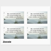 Sticker Rectangulaire Citation d'Abraham Niccoln : Vous ne pouvez pas co (Feuille)