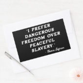 Sticker Rectangulaire Citation dangereuse de Thomas Jefferson sur la lib (Enveloppe)