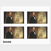 Sticker Rectangulaire Citation de Abe Lincoln "L'Amérique ne sera jamais (Feuille)