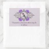 Sticker Rectangulaire Citation de Desiderata et colibri pacifique (Sac)
