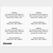 Sticker Rectangulaire Citation de Gabriel dans "Inspirer l'influence" (Feuille)