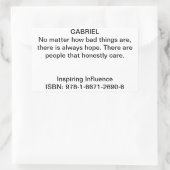 Sticker Rectangulaire Citation de Gabriel dans "Inspirer l'influence" (Sac)