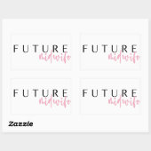 Sticker Rectangulaire Citation de la future sage-femme // carrière profe (Feuille)